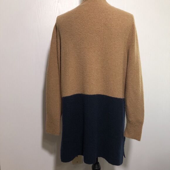 Madewell Cardigan Sweater Womens Medium Blue Kent Wool Alpaca Blend Color Block - Picture 10 of 16